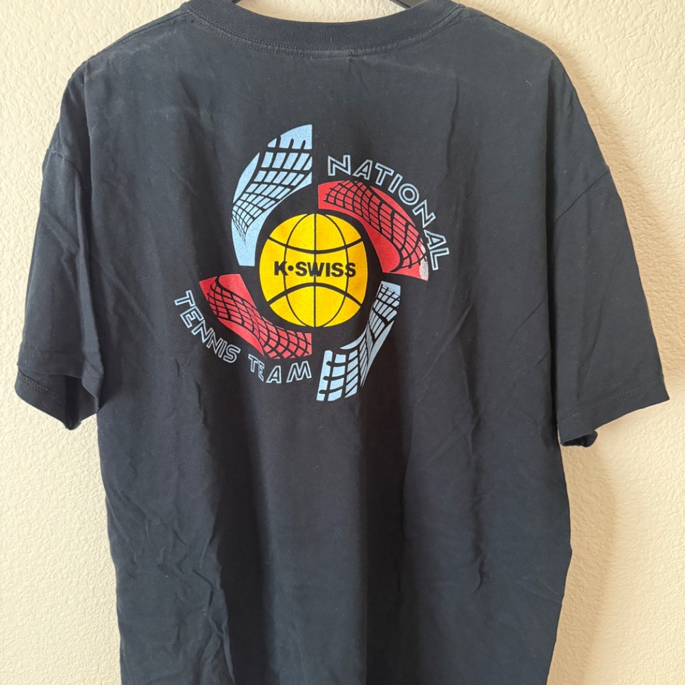 K-Swiss Black Men's National Tennis Team Logo Size XL